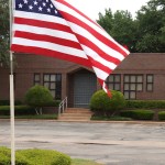 Glen Hall DDS building with flag